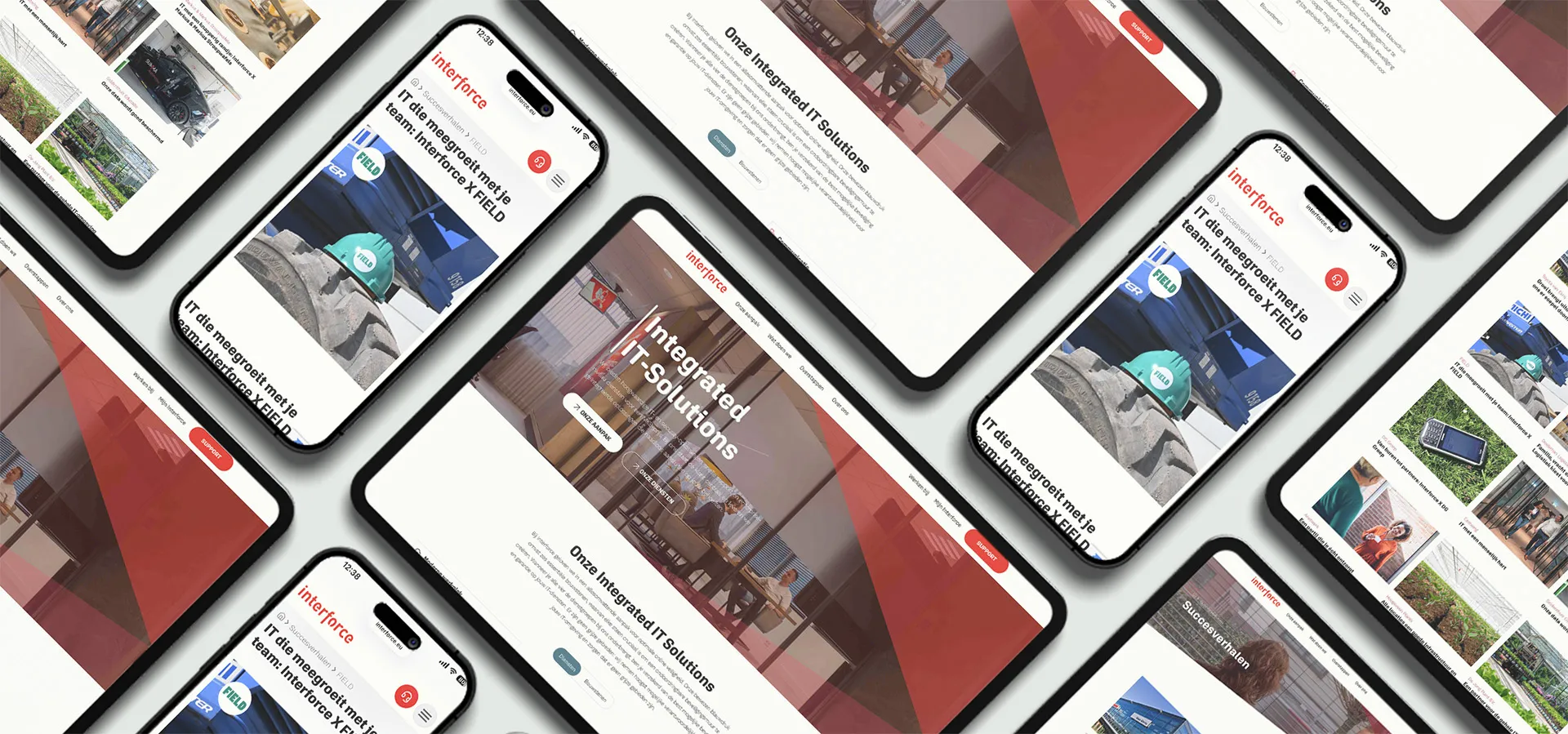 De nieuwe website van Interforce op laptop en telefoon